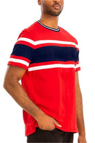 Mens Cotton T-Shirts With Three Stripes - VacationGrabs