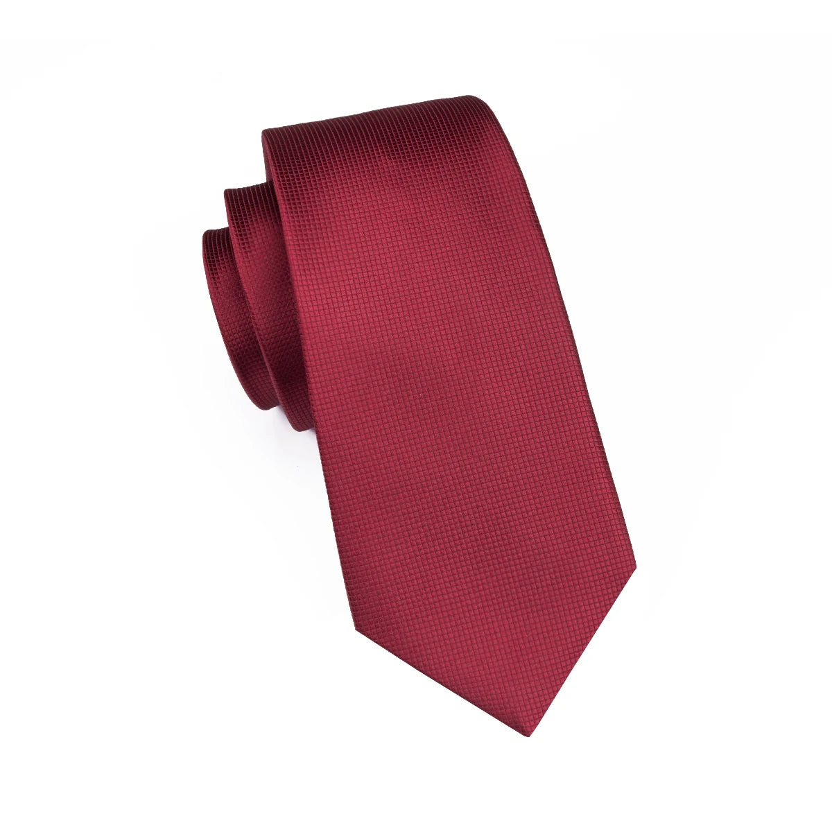Burgundy tie for formal occasions, made from smooth fabric