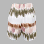 Women's tie-dye loungewear shorts in soft fabric for relaxing