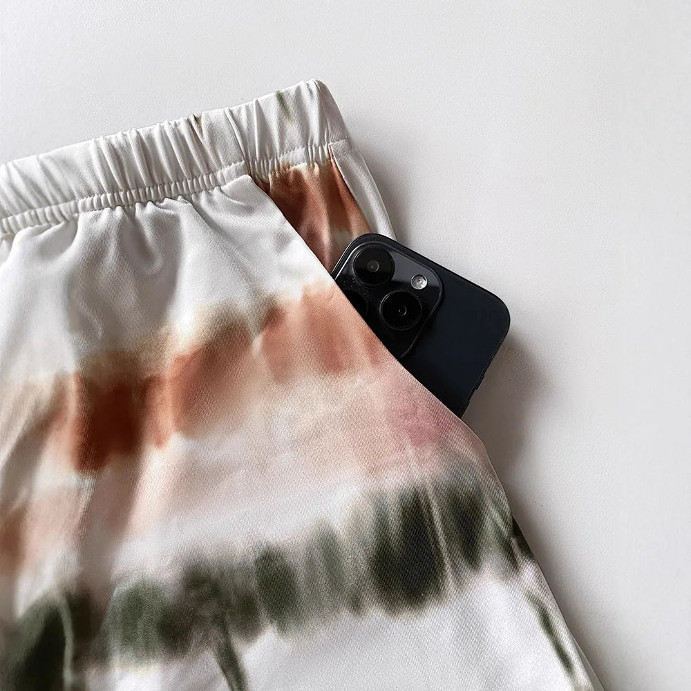 Women's tie-dye loungewear set, soft fabric, perfect for relaxing