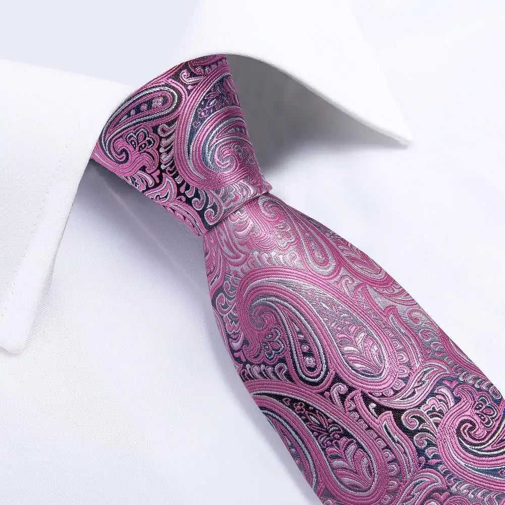 Men's paisley tie silk in vibrant purple for formal occasions