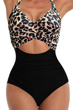 Tied Crisscross Cutout One-Piece Swimwear - VacationGrabs