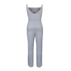 Tied Spaghetti Strap Square Neck Jumpsuit - VacationGrabs