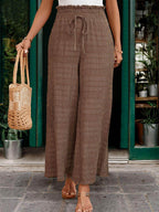 Tied Wide Leg Pants - VacationGrabs