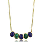 Women's Jewelry - Necklaces TK2911 - IP Gold(Ion Plating) Stainless Steel Necklace with Precious Stone Lapis in Montana