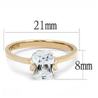 Women's Jewelry - Rings TK3179 - IP Rose Gold(Ion Plating) Stainless Steel Ring with AAA Grade CZ in Clear