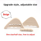 Beige toe plug soft half insoles for adjustable comfort in footwear