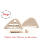 Beige toe plug soft half insoles for added comfort and support
