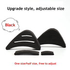 Black toe plug soft half insoles for customizable comfort and fit