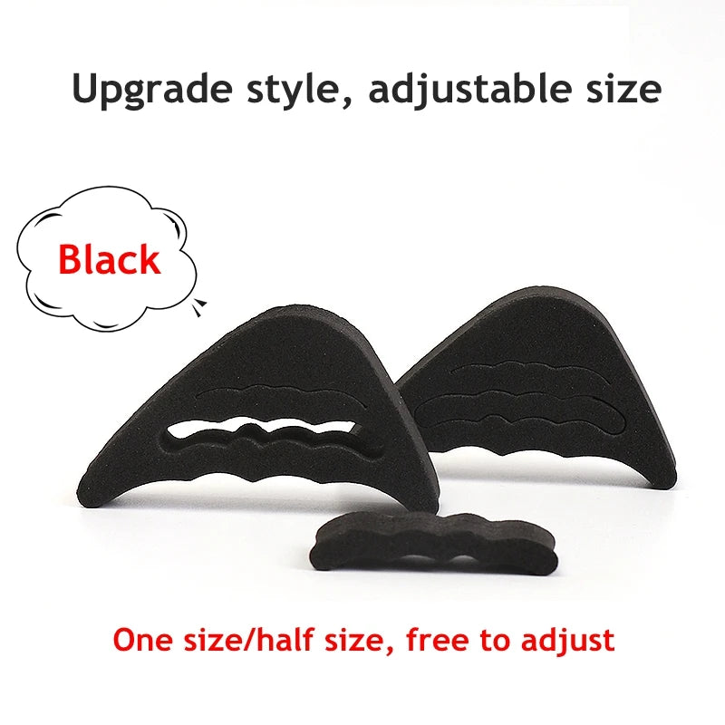 Black toe plug soft half insoles, adjustable size for comfort