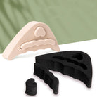 Soft toe plug soft half insoles in beige and black for comfort