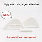 White toe plug soft half insoles for adjustable comfort in footwear