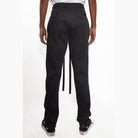 Men's black toggle sweats for men with a comfortable elastic waistband and stylish back pockets