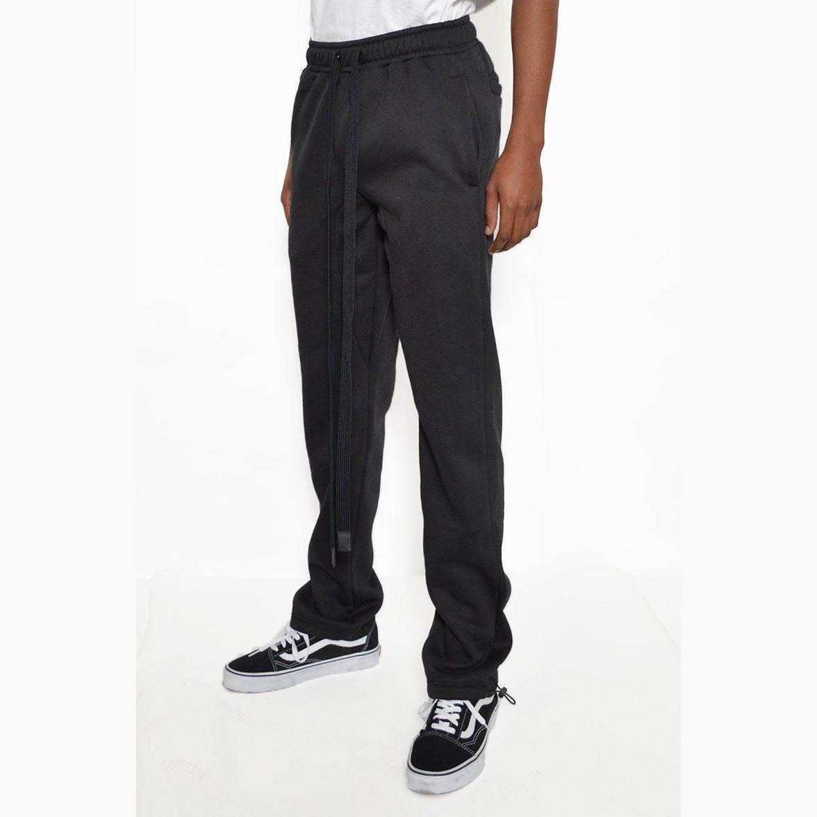 Men's VacationGrabs toggle sweats for men in black with adjustable waistband and side pockets