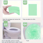 Toilet cleaning tablets, green color, for easy toilet sanitation