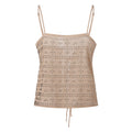 Women's beige top cami with studded design for stylish outings