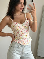 Women's floral top cami, cute summer style for casual outings