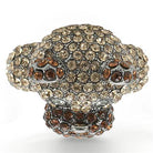 Top grade crystal bear ring featuring sparkling gems in a unique animal design