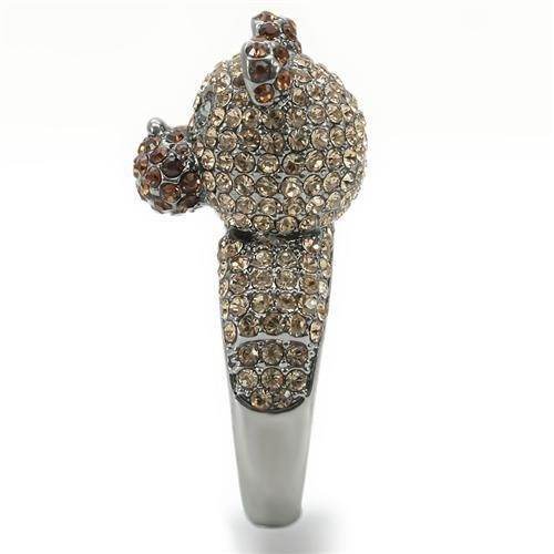 Top grade crystal bear ring with intricate detailing and sparkling stones for stylish women
