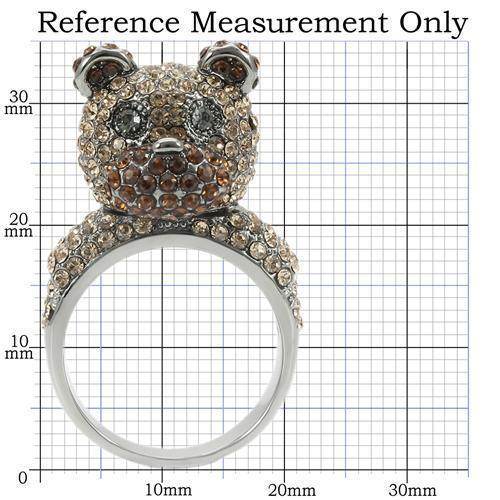 Top grade crystal bear ring with sparkling details and an elegant design for stylish jewelry lovers