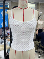 white crochet tank top perfect for summer wear