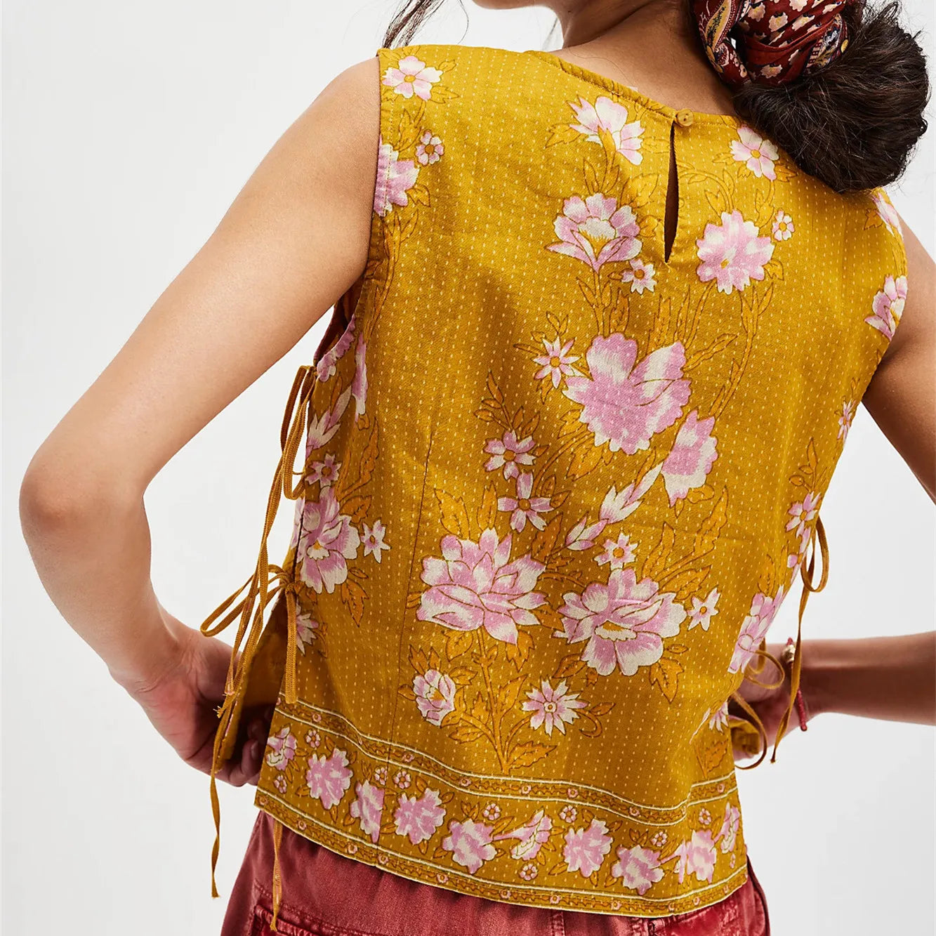 Women's floral tank top by VacationGrabs, perfect for summer outings