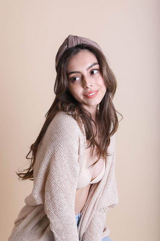 Soft Leto Accessories topknot headband for women, perfect for stylish hair accessories and casual looks