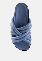 Tora Quilted Strap Slider Flats