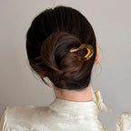 Tortoiseshell hair fork for women, stylish hair accessory for elegant updos