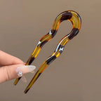 Tortoiseshell hair fork for women, stylish and durable hair accessory