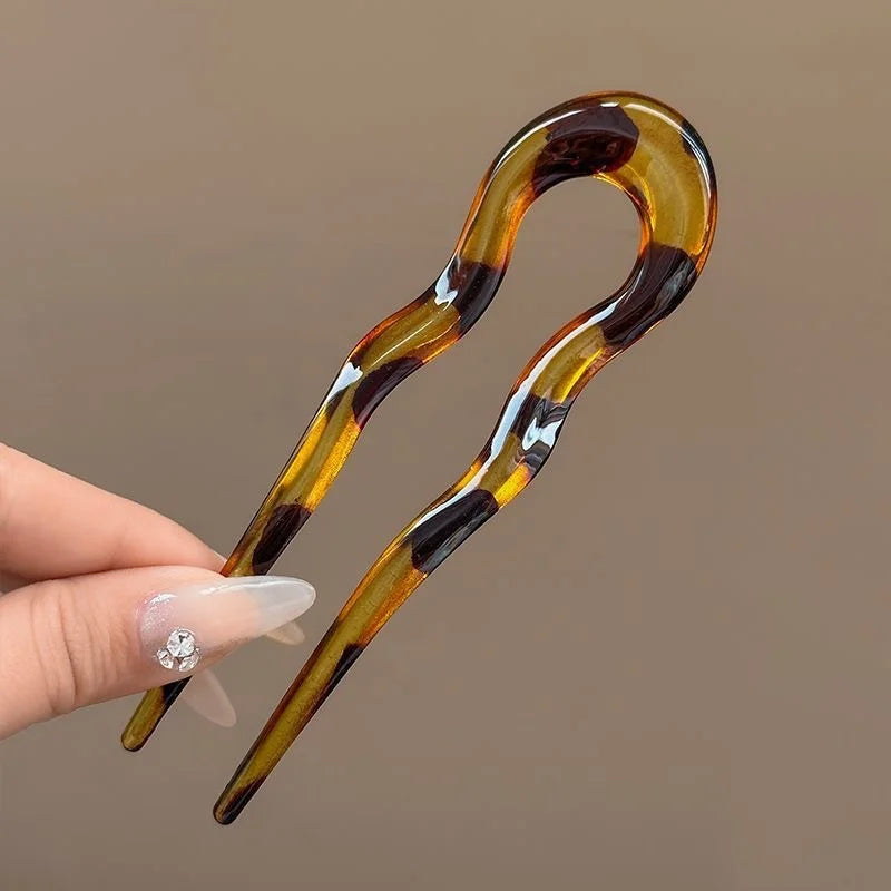 Tortoiseshell hair fork for women, stylish and durable hair accessory