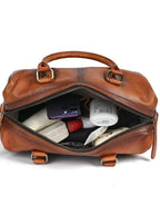 Brown leather tote women's purses for daily essentials and travel