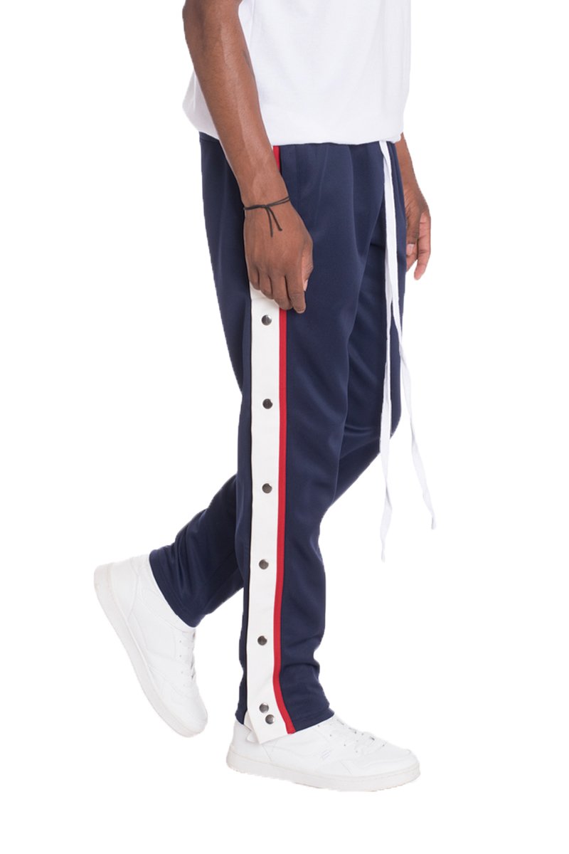 Men's navy track pants, lightweight fabric, perfect for casual wear