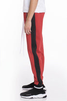 Men's 2 piece tracksuit for men featuring stylish red and black pants with a comfortable fit