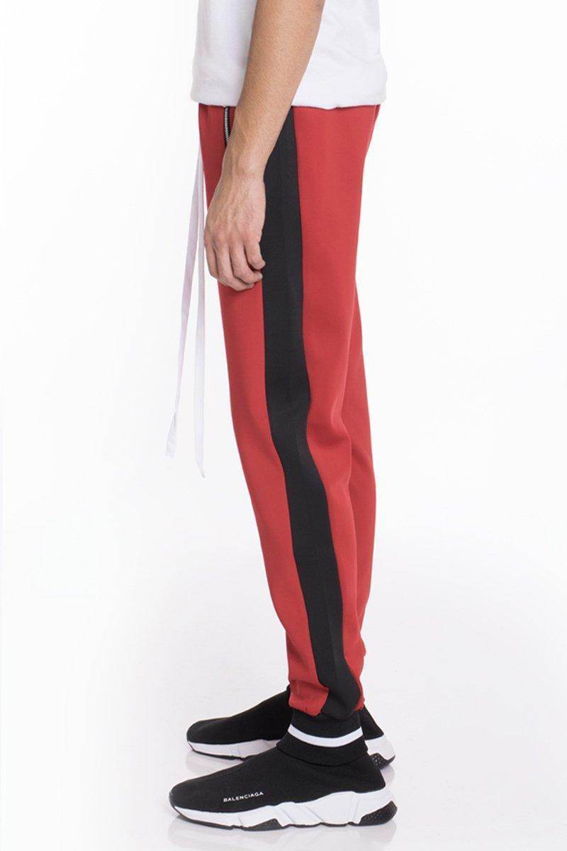 Men's 2 piece tracksuit for men featuring stylish red and black pants with a comfortable fit