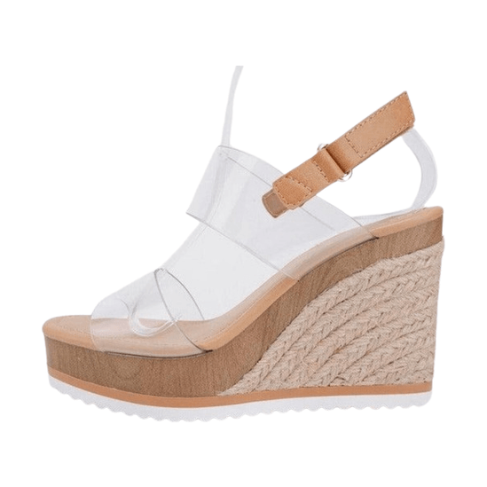 Transparent wedge heels summer from Let's See Style with a stylish design and comfortable rope detail
