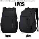 Black travel backpacking backpack with multiple pockets for outdoor adventures