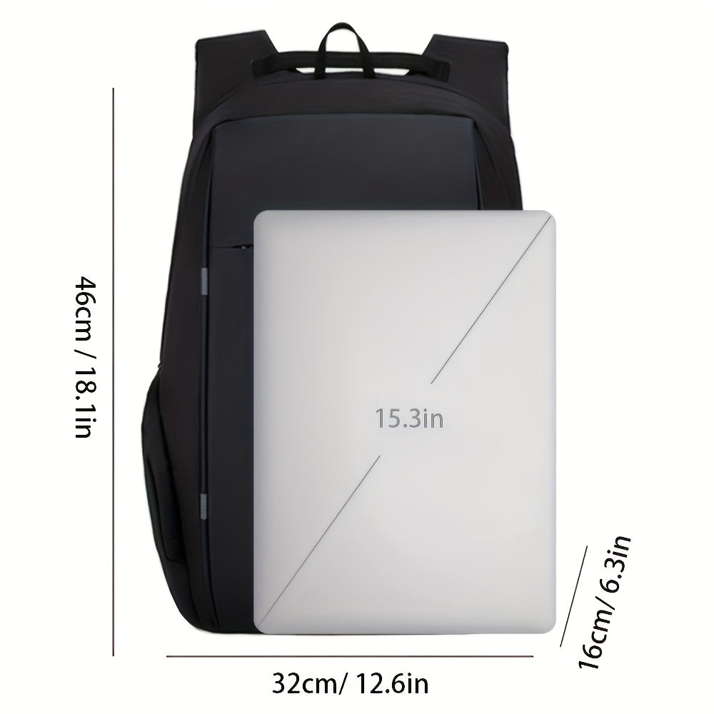 Black travel backpacking backpack, durable fabric, ideal for adventures