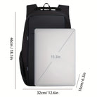 Black travel backpacking backpack, durable fabric, ideal for adventures