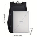 Black travel backpacking backpack, durable fabric, ideal for adventures