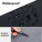 Waterproof travel backpacking backpack with scratch-resistant material