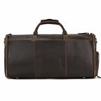 Brown leather travel bag for weekend getaways and trips