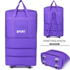 Purple travel bag with durable material and versatile storage options