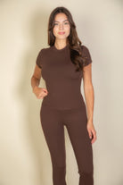 Brown Women's T-Shirt from VacationGrabs, a perfect travel clothing essential for women