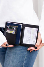 Aili's Corner travel credit card holder with passport and cards securely stored for easy access