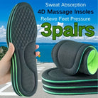 Travel friendly 4D massage insoles for comfort and pressure relief