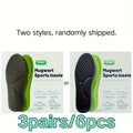 Travel friendly Mugwort Sports insoles, green and black, for comfort in all shoes