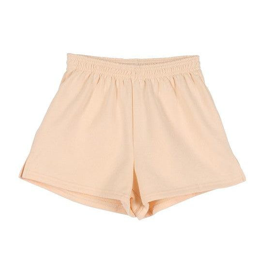 Women's Shorts Travel Friendly Comfortable Cream Sweat Shorts