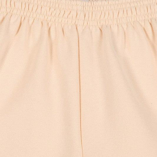 Women's Shorts Travel Friendly Comfortable Cream Sweat Shorts