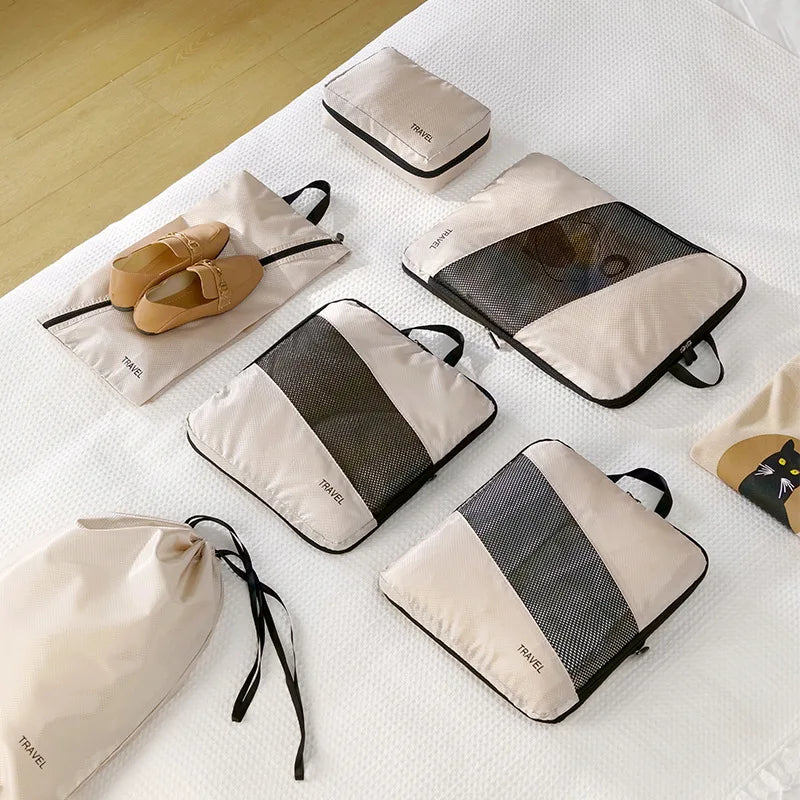 set of 6 thick travel packing cube organizers (photo 1 of 7)